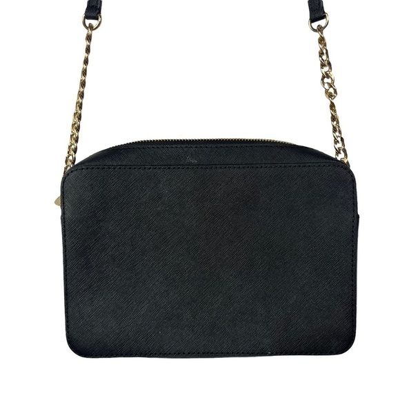 Michael Kors Black & Gold Jet Set Large Crossbody Purse - Picture 2 of 4